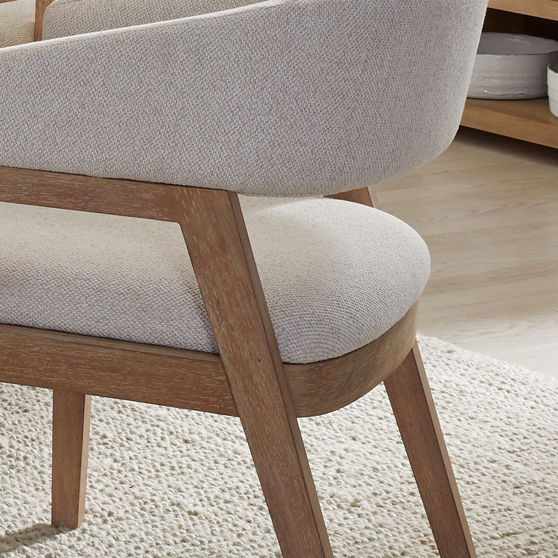 Chaise de salle à manger rembourrée à dossier Pula