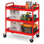 Chariot utilitaire en métal à 3 niveaux Costway