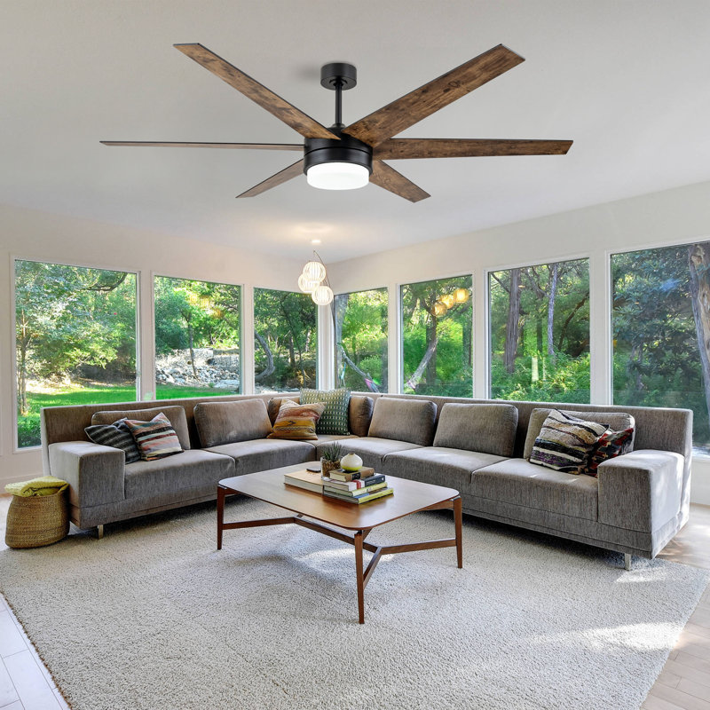 Chamlee 70'' 6-Blade DC Ceiling Fan with 3CCT Dimmable LED Lights and Remote Control