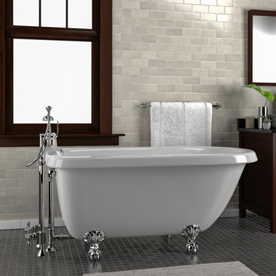 Alexia 54'' x 29.62'' Soaking Acrylic Bathtub