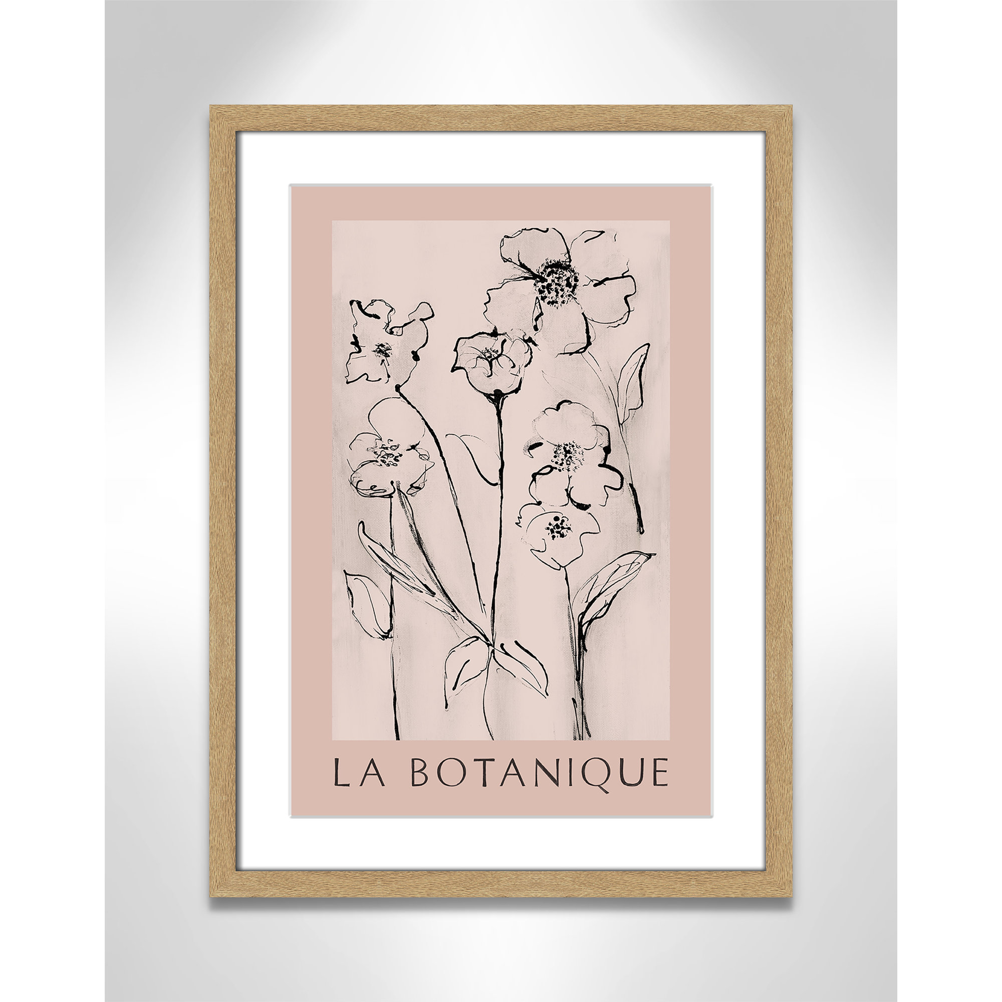 Botanical Poster Collection " La Botanique " by Susan Jill, Natural Single Picture Frame, 23" H x 17" W x 1.25" D, Yes