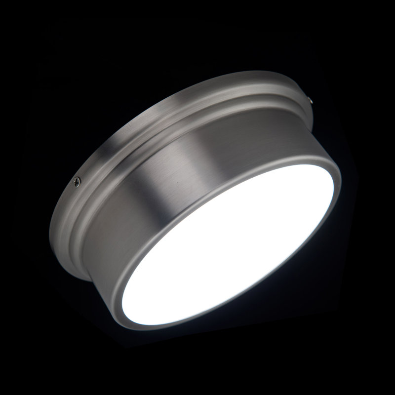 Campa 1 - Light LED Flush Mount, 2.5" H x 8" W x 8" D, Aged Brass