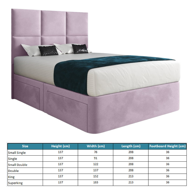 Anatoly Upholstered Bed, Small Single (2'6), Pink
