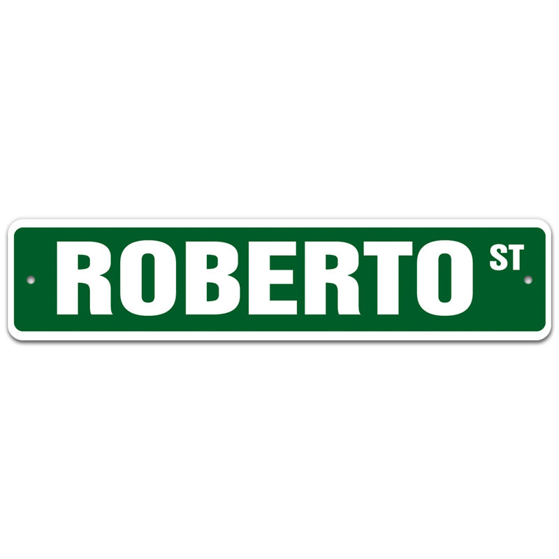 Plaque de rue, H 4 po x l 18 po x P 0,1 po