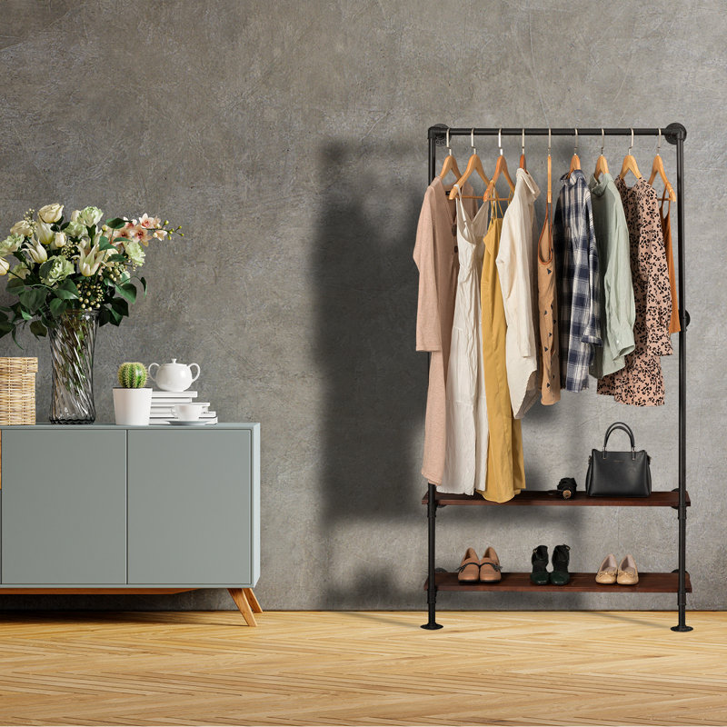 Genae 10.2'' Industrial Pipe Clothing Rack