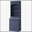 Armoire autoportante haute de 83,7 pouces de hauteur avec plateau supérieur et 5 tiroirs de rangement, ensemble de 2, bleu