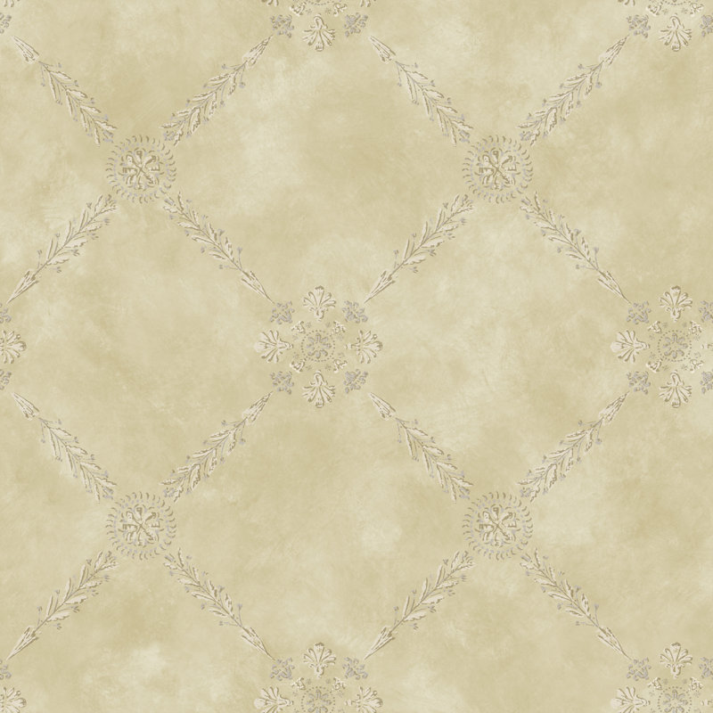Papier peint embossé floral et botanique 3d 33 pi x 20,5 po criss cross Ginnifer, Brun