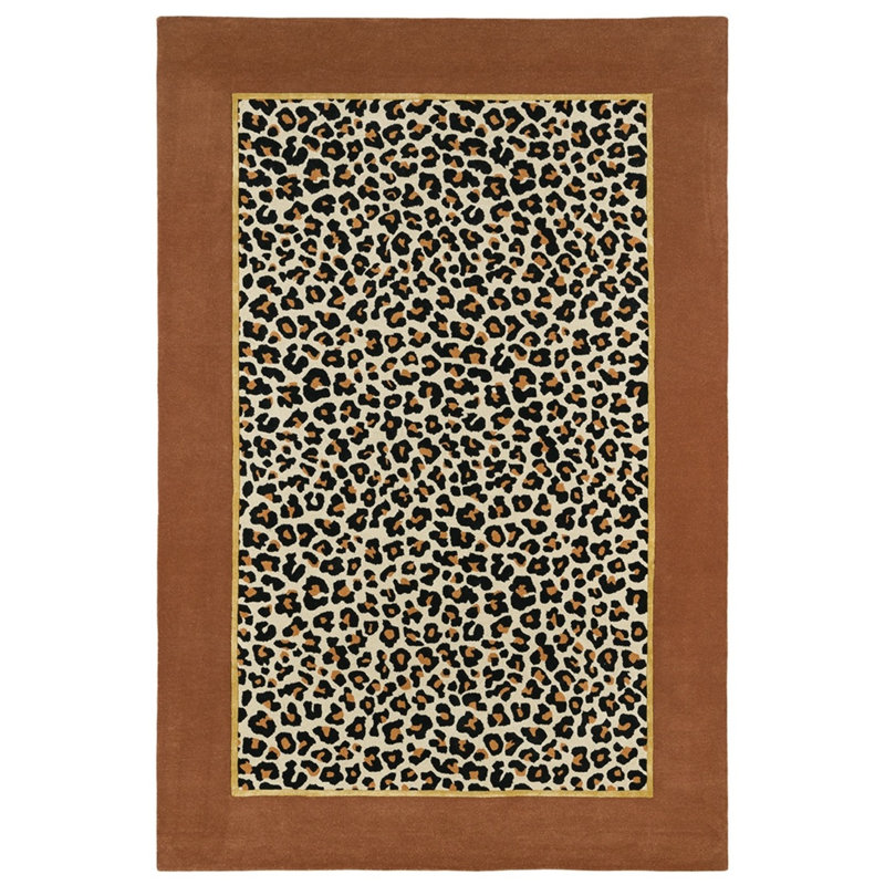 Fauve Hand Tufted Animal Print Area Rug in Naturel/Beige, Rectangle 8'2" x 11'6"