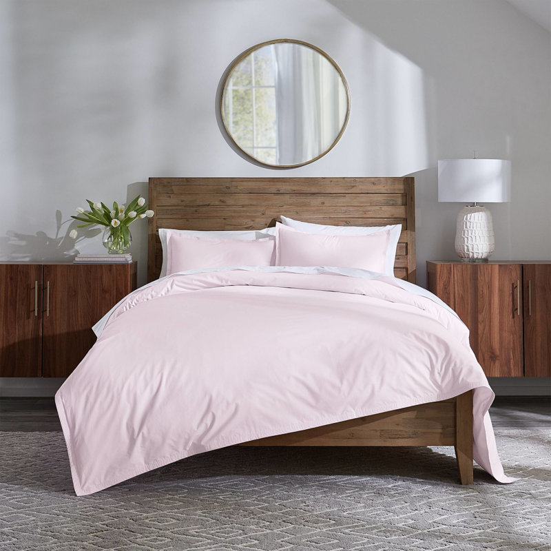 Ensemble d'édredon en coton Love Supima, Édredon simple et 1 taie décorative, Lilas