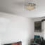 Marley Flush Mount With Crystal Droplets
