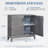 Gudbrand Distress Door Accent Cabinet, 36" Fluted 2-Door Mordern Sideboard-106837822