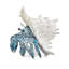 Figurine réaliste de crabe ermite avec coquille blanche-181010305-181010307