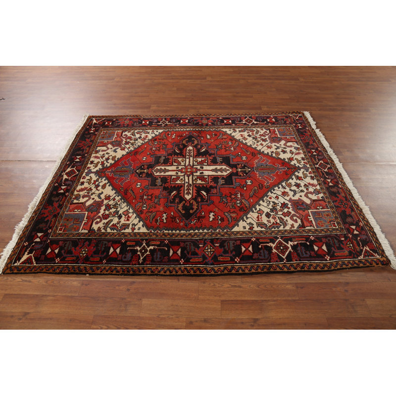 Tapis géométrique fait à la main 5 x 6