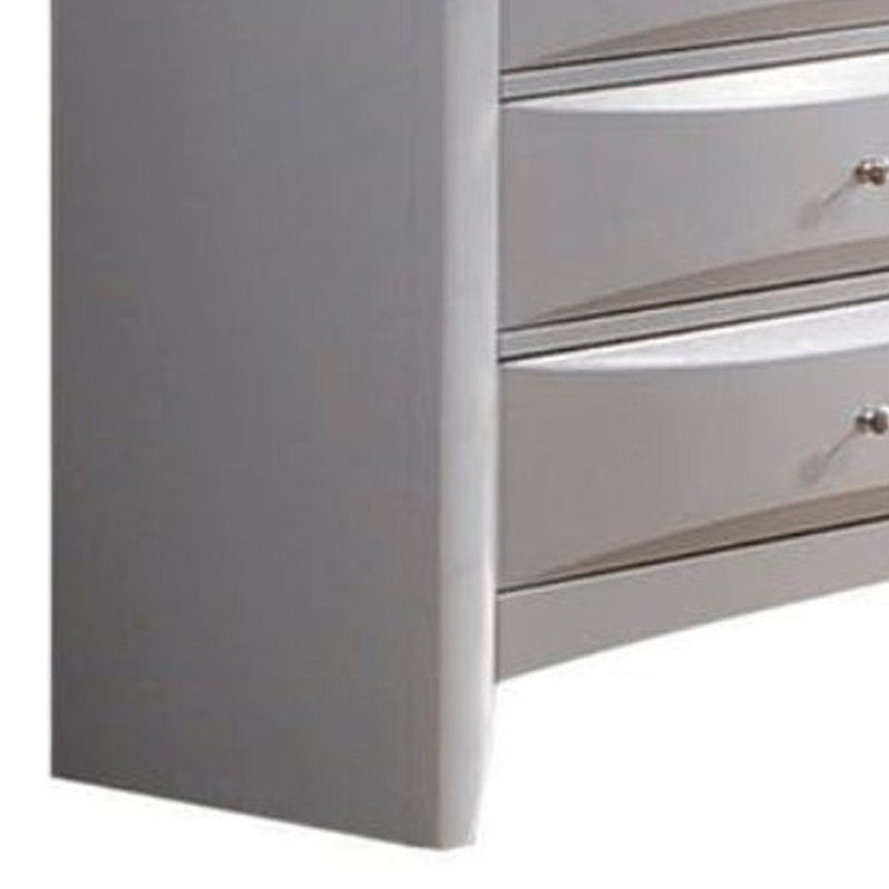 Houchins 8 Drawer 59" W Double Dresser, Gray