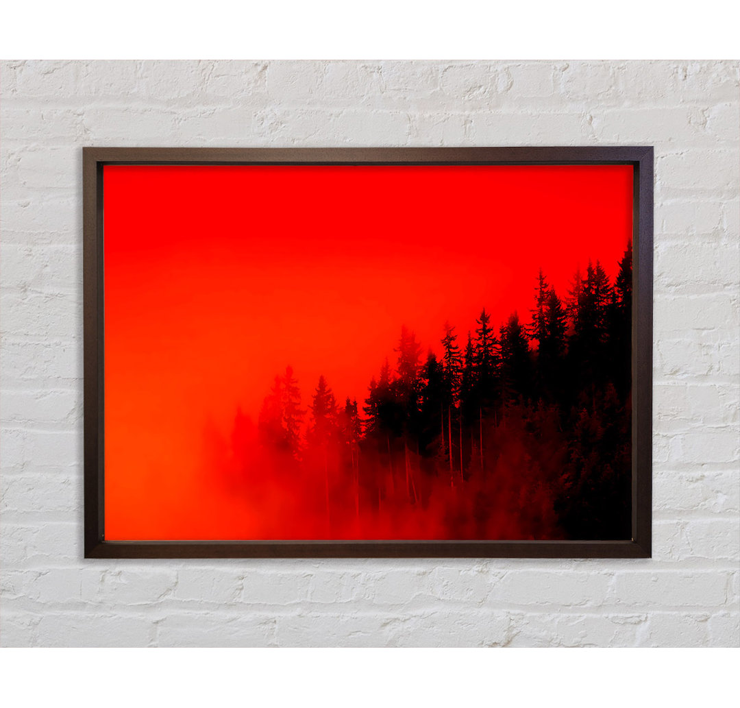 Red Mist Woodland - Einzelner Bilderrahmen Kunstdrucke auf Leinwand