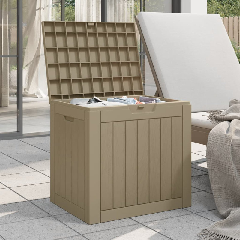 Latoyia Garden Storage Box 55.5X43x53 Cm Polypropylene, Grey
