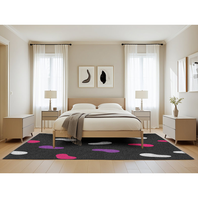 Geometric Indoor Rug, Rectangle 5' x 8'