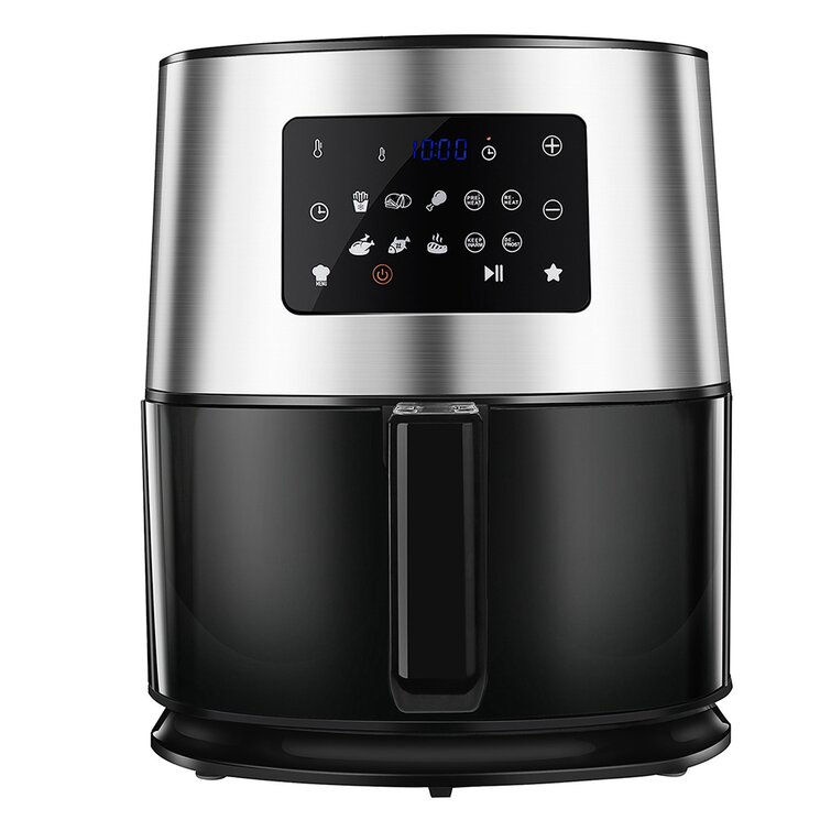  6.3qt Air Fryer Touchscreen Black Stainless Steel