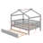 Zhayne Wooden House Bed with Trundle-1451600463-1451600451