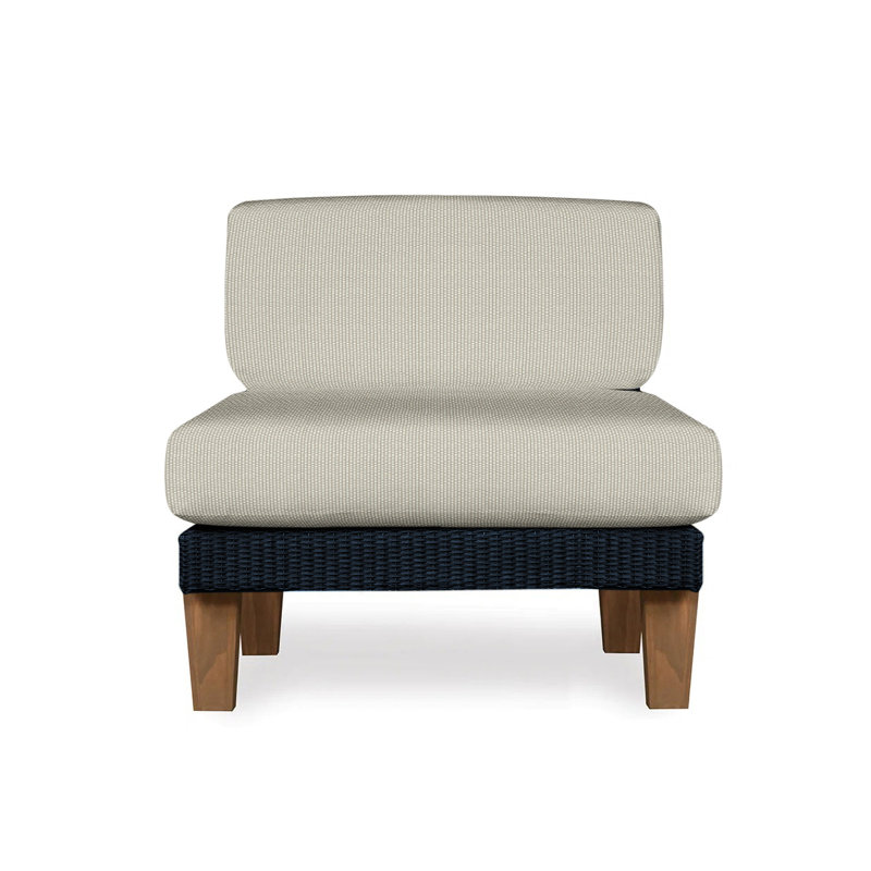 Catalina Outdoor Teak Lounge Chair, Remy Shadow, Ebony