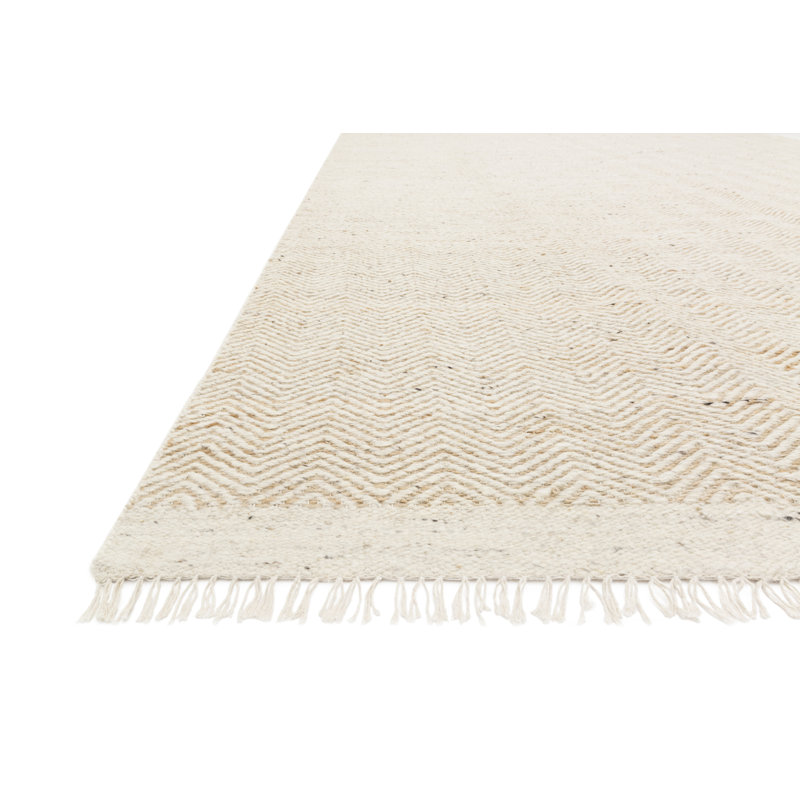 Tapis naturel fait à la main Nikki, Rectangle 5 pi x 7 pi 6 po