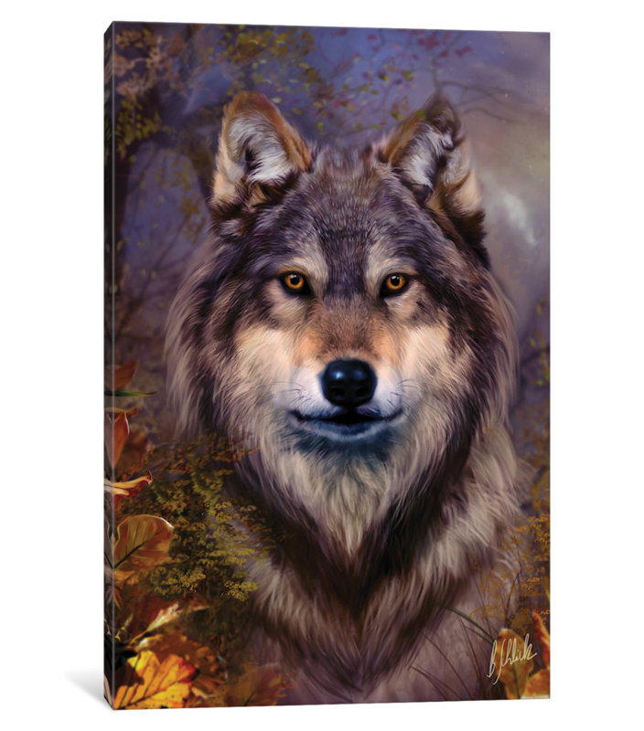 « loup variant i », impression sur toile, H 12 po x l 8 po x P 0,75 po