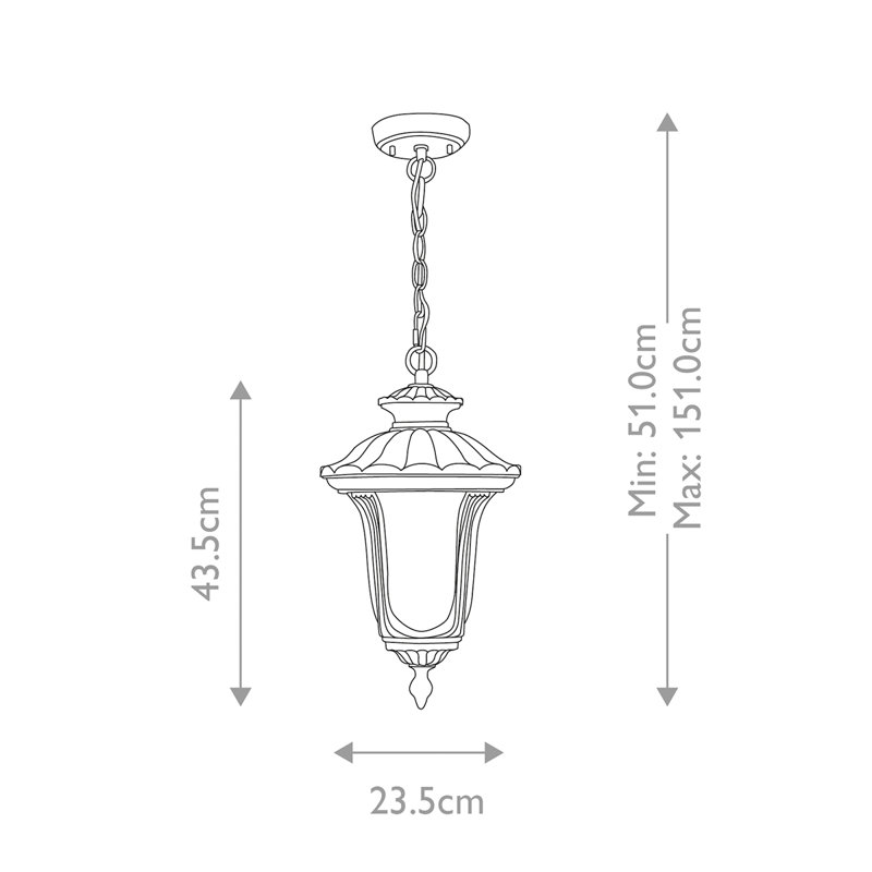 Stone Castle Outdoor Hanging Lantern