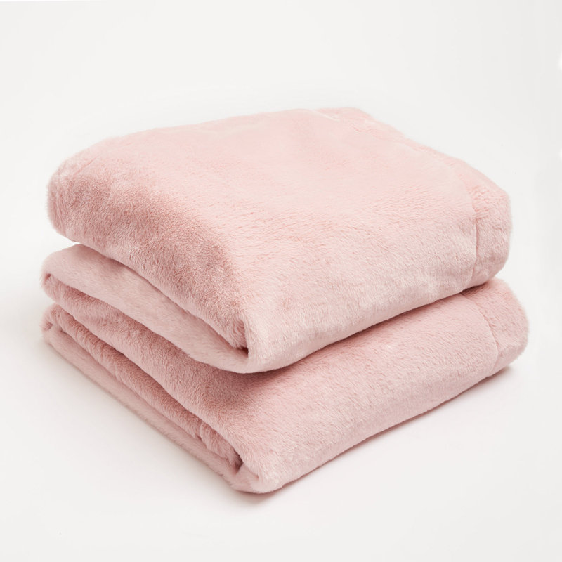 Raynette Throw Blanket, Blush Pink, W125 x L150cm