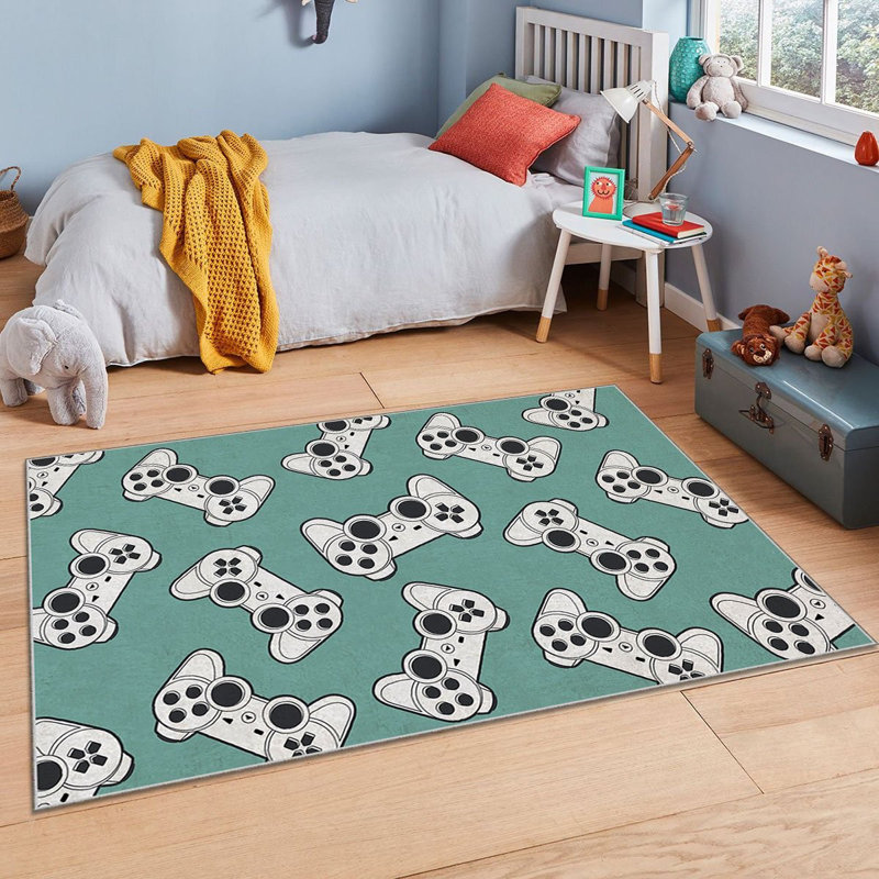 Tapis luxueux (2,6 x 4,6 pieds), 100% polyester, 740 g / m² | Tissu de velours doux, envers en feutre antidérapant, éponge stratifiée pour le confort | Antibactérien, lavable à la machine à 30 ° C | Élégante décoration intérieure