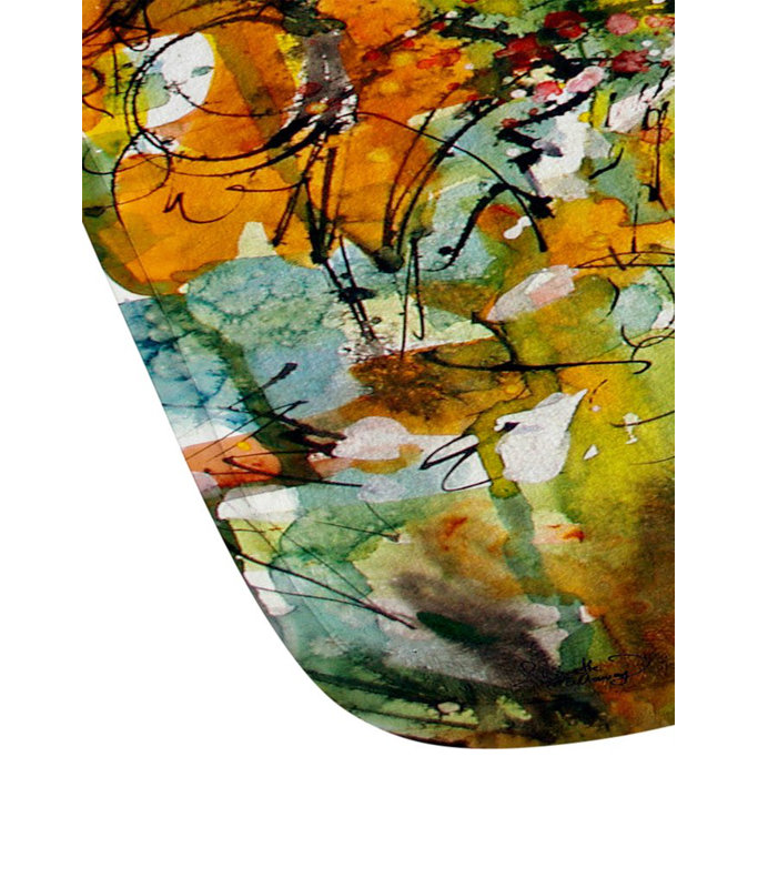 Tapis pour salle de bain abstract fleurs