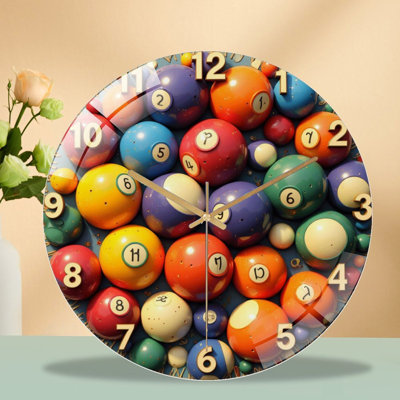 Horloge murale en verre 12 po