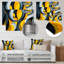 «Yellow and Grey Urban Jazz Note I - Abstract Still Lifes», art mural moderne en métal-1374988952