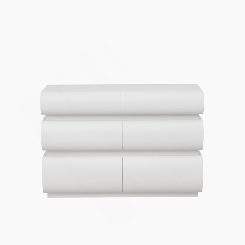 Commode de rangement moderne à 6 tiroirs pour chambre à coucher et salon