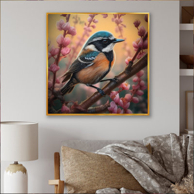 Oiseau bleu sur une branche