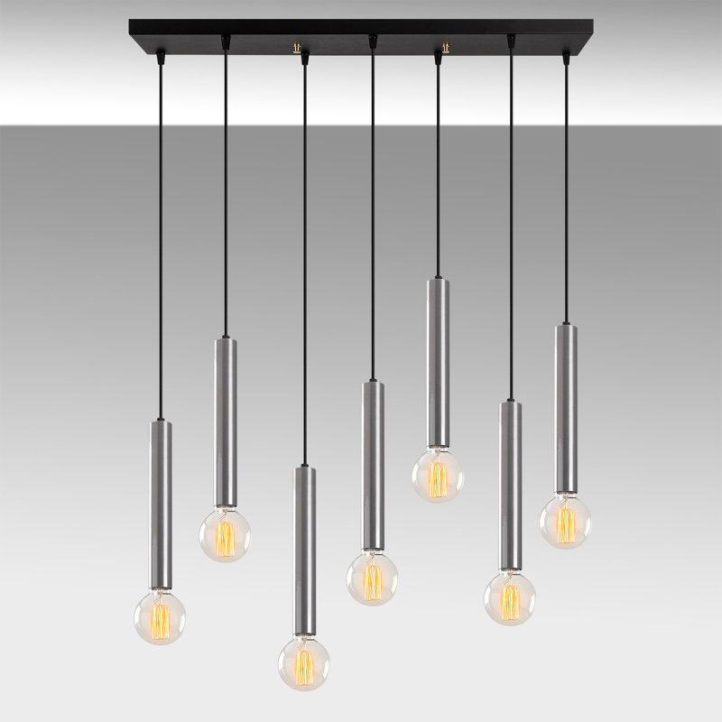 Yazmin 7 - Light Kitchen Island Pendant, Silver