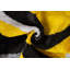 Coussin décoratif en velours de luxe fait à la main - 16 x 24 pouces, teint naturellement végétal, avec duvet de plumes de qualité supérieure - décor géométrique moderne jaune, noir et gris