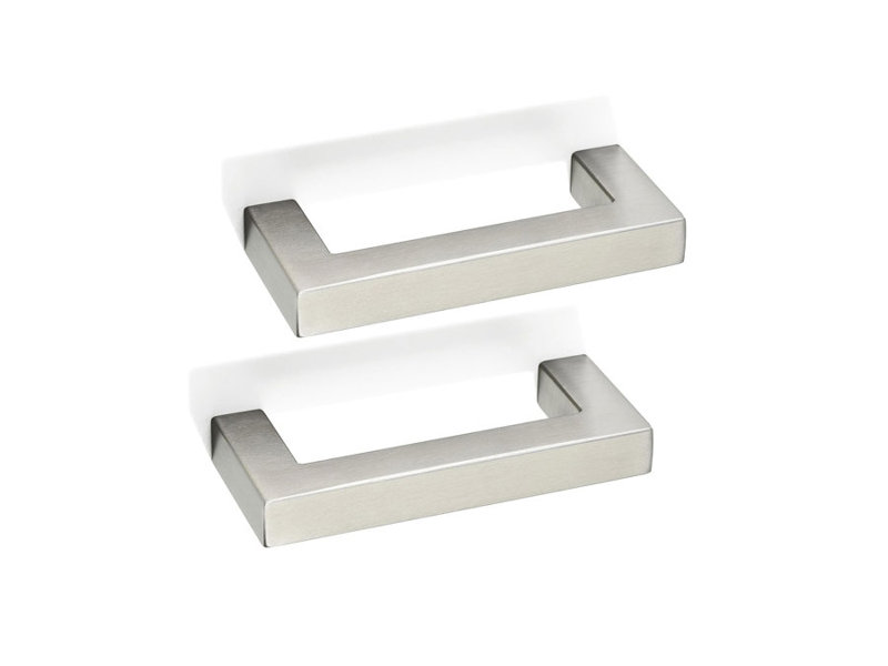 Poignées de meuble carrées noires, entraxe de 128 mm (5 pouces), ensemble de 5 poignées de tiroir en acier inoxydable, 5", 5