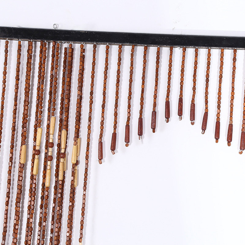 Wooden Beaded Bamboo Door Curtain Hanging Fly Screen Blind Divider Home Decor