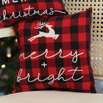 Plaid Fabric Throw Pillow