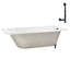 Baignoire de trempage en acrylique 66 po x 34 po, drain inclus-97544679