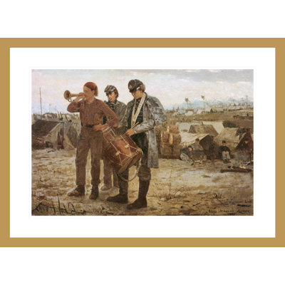 Drum and Bugle Corp, guerre civile, campement par Winslow Homer, impression giclée encadrée