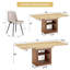Ensemble de table de salle à manger extensible avec design moderne et rangement pour la maison