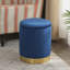 Repose-pieds rond avec rangement en velours-29801707
