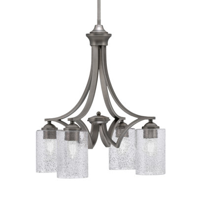 Zilo 4 Light Downlight Chandelier Shown With 4" Glass