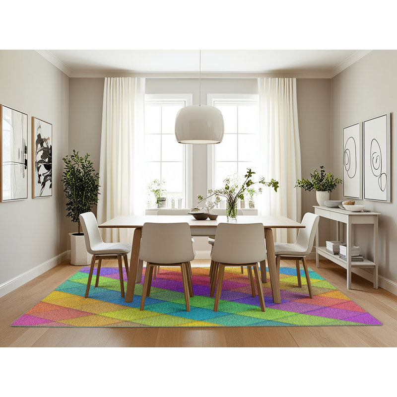 Rivero Geometric Indoor Rug, Rectangle 7' x 10'