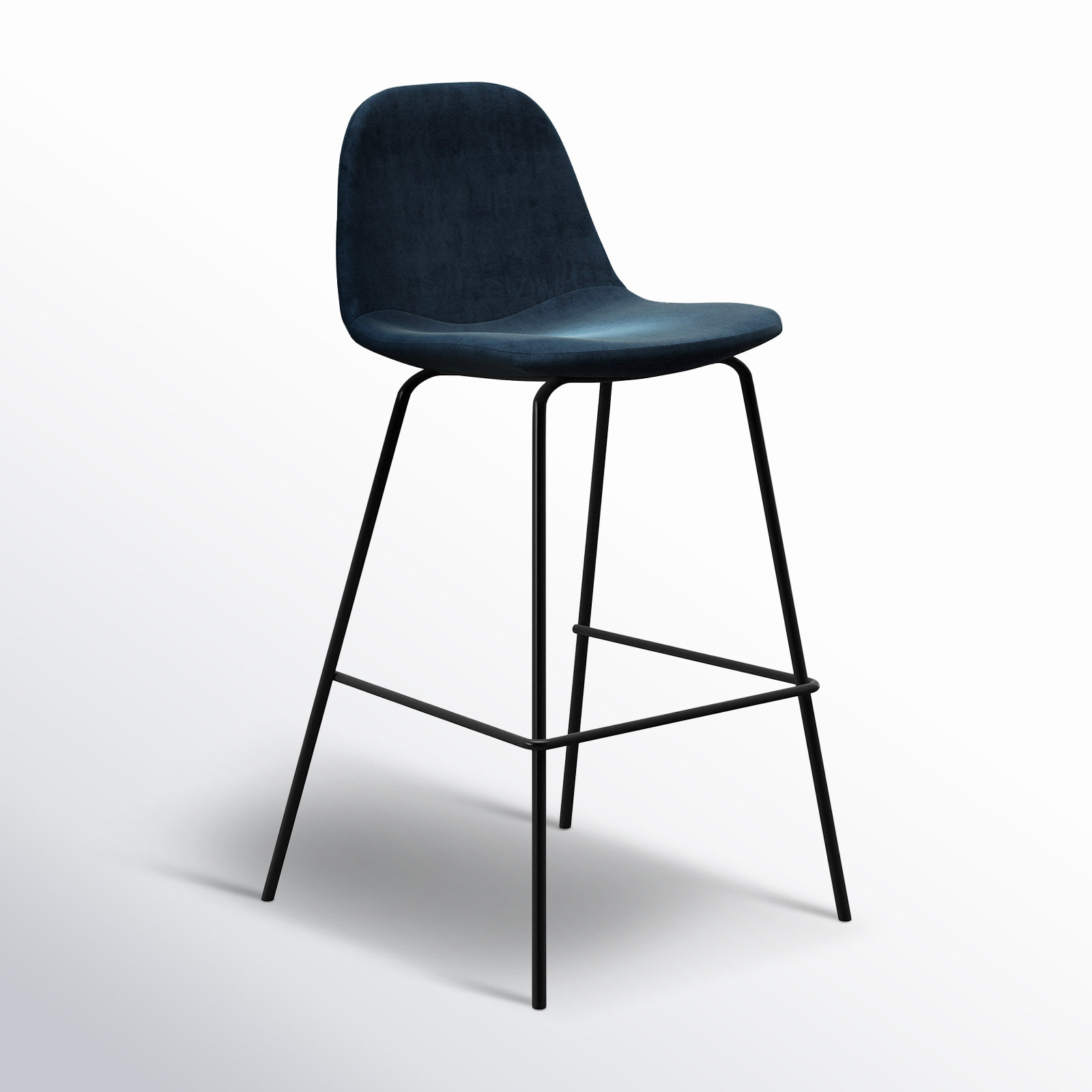 Kody Upholstered Bar & Counter Stool, Counter Stool (23.5" Seat Height), Bella Claret Performance Velvet