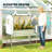 Galvanised Raised Garden Bed with Greenhouse Cover, Metal Elevated Garden Bed with Legs, Bed Liner and Bottom Shelf, Outdoor Raised Planter Box for Vegetables, Herbs, Flowers, Silver-1355190863