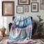 Vagues roses et bleues - couverture de qualité supérieure 1 pièce-99252480