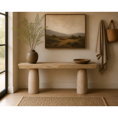 Capri 87.4'' Solid Wood Console Table