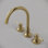 Wide Spread Lavatory Faucet, Less Handle,  Satin Gold Finish